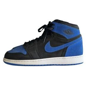 Nike Air Jordan 1 Retro High OG DZ5485-042 Leather Athletic Sneaker Blue Size 7Y